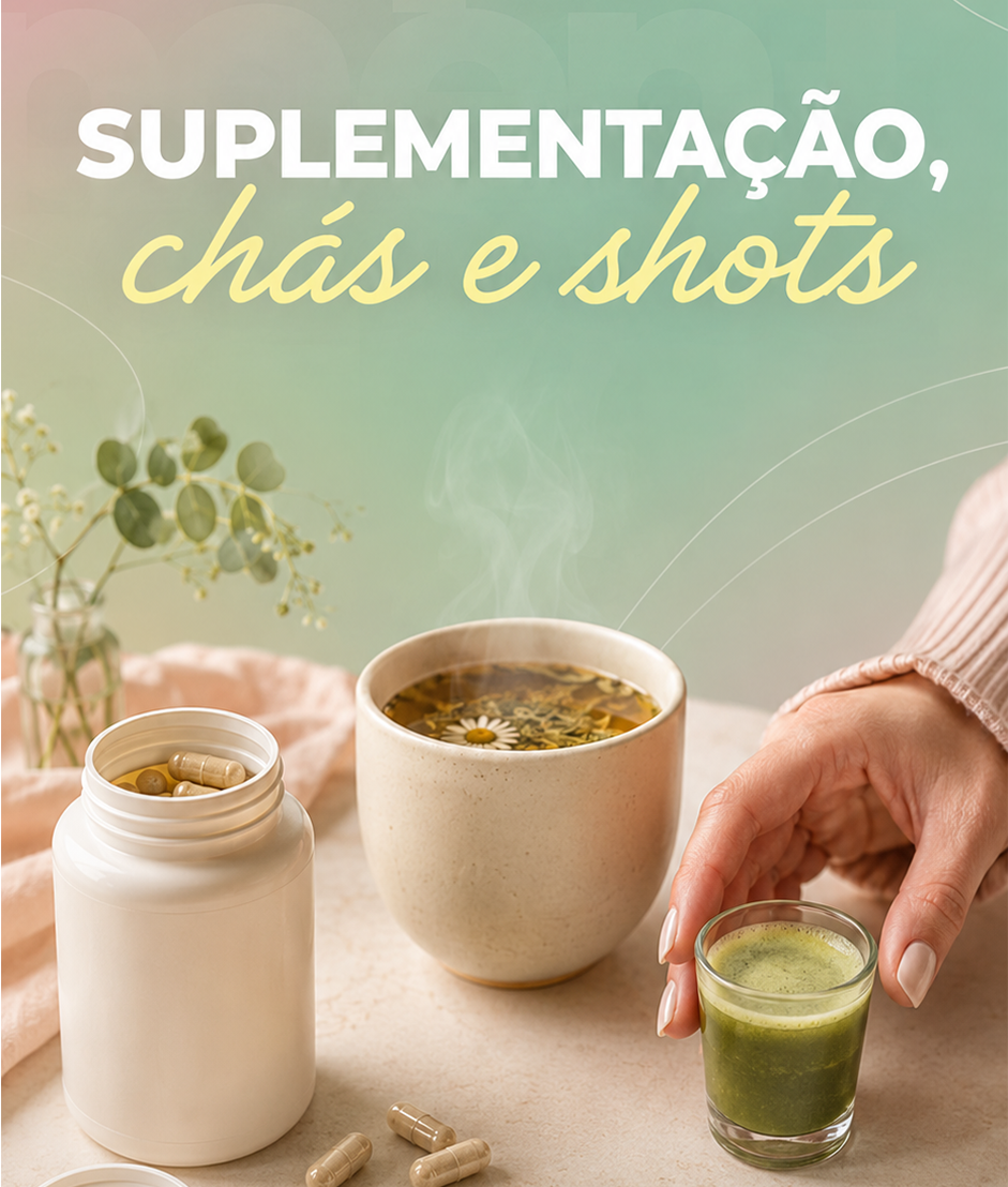 Capa da aula Suplementação, Chás e Shots